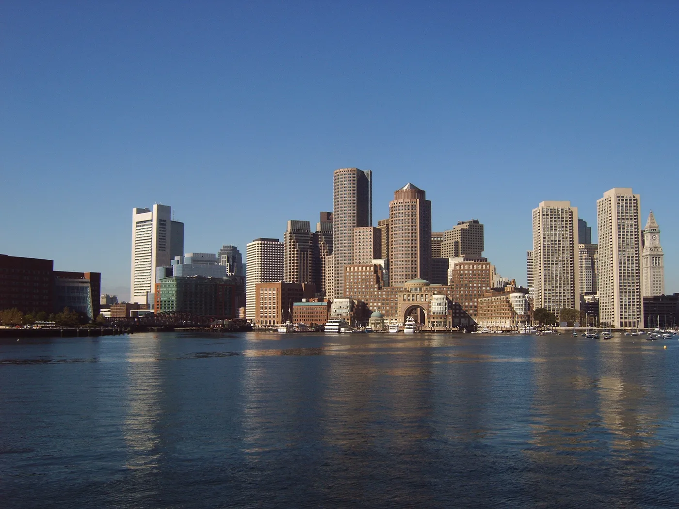 Boston skyline from Boston Harbor