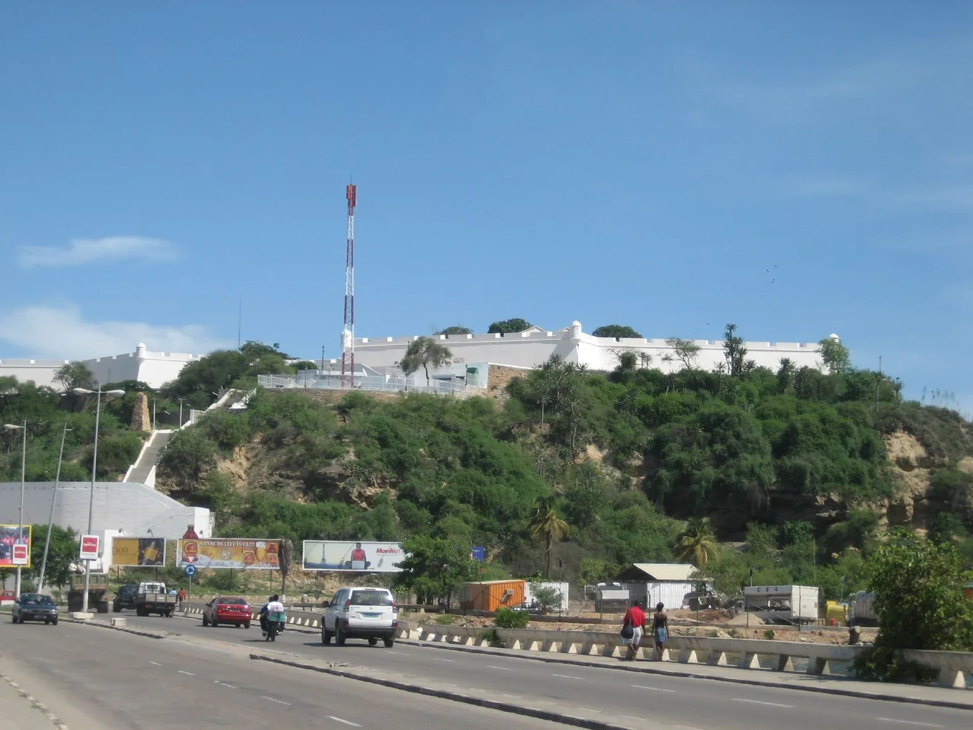 Historic walls of Fortaleza de São Miguel in Luanda