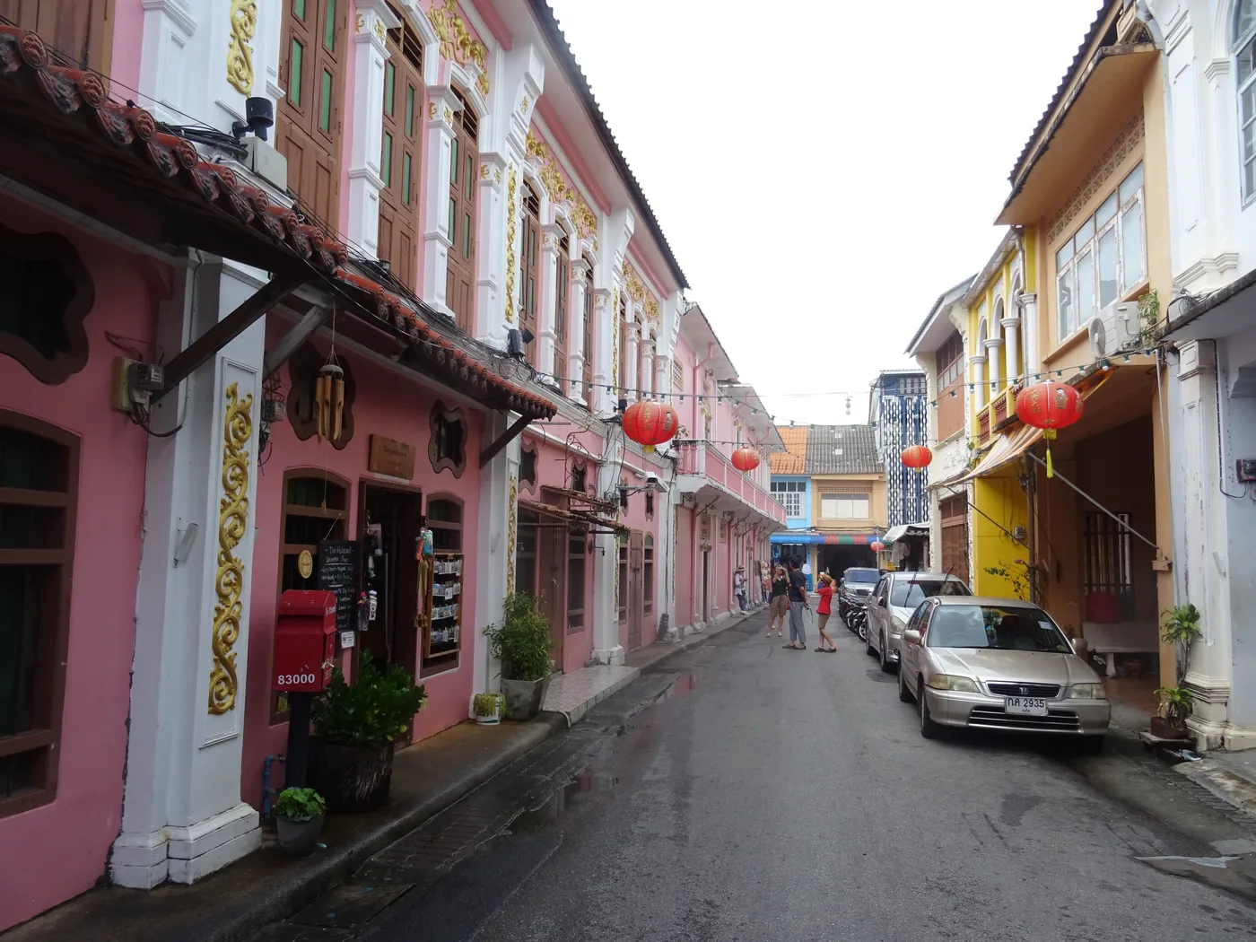 Soi Romanee in Phuket Old Town with Sino-Portuguese shophouses